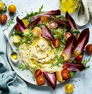 vegetable salad on white ceramic plate
